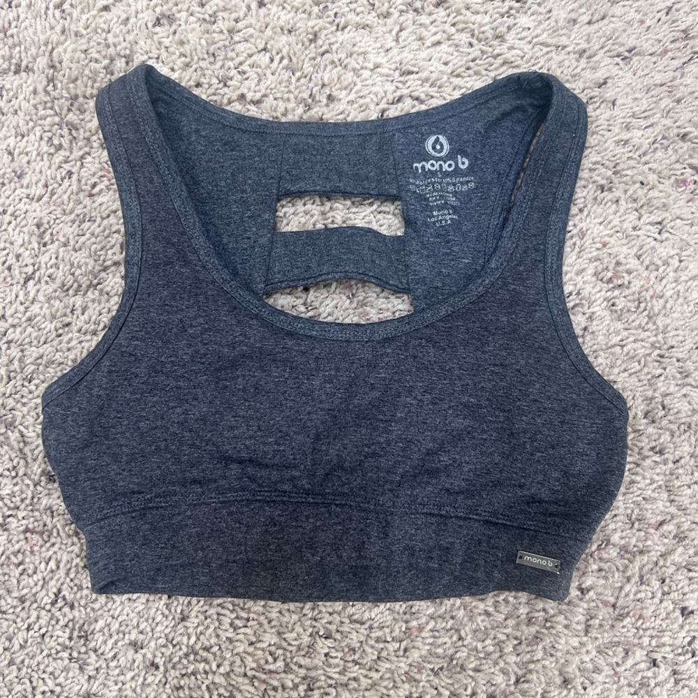 Mono B Charcoal Sports Bra